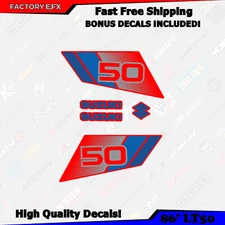 Non-OEM Gas Tank Decals Stickers fits 1986 Suzuki LT50 Quad runner Fuel