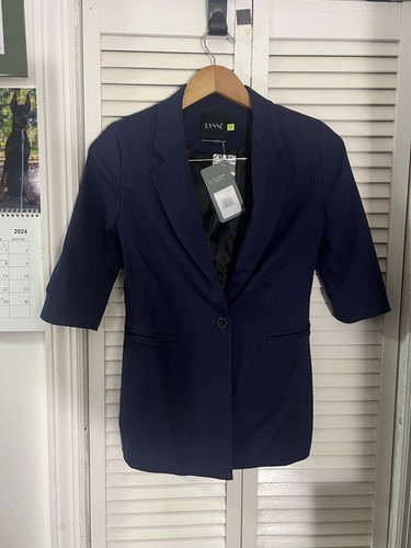 Lysse Lined Womens Navy Jacket Blazer Size XS Viscose Blend - Picture 1 of 9