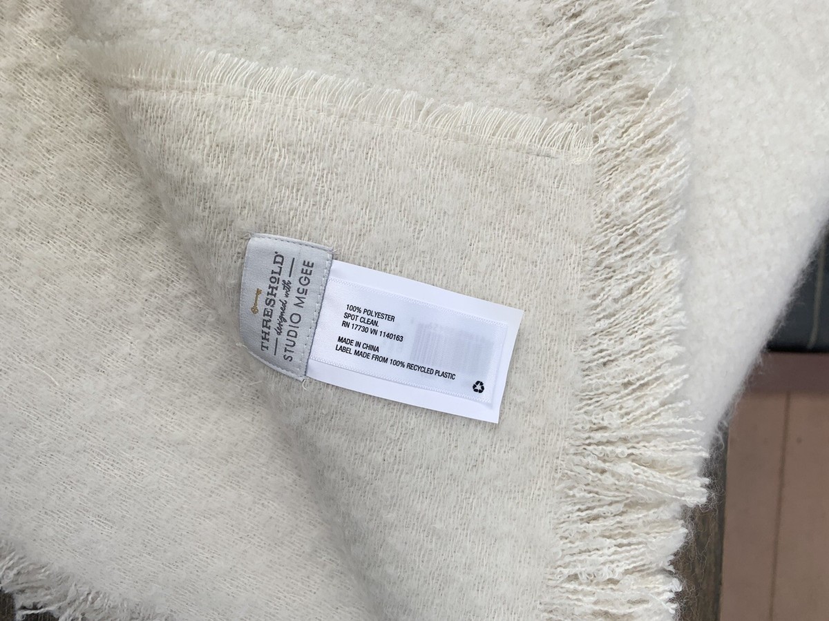 Super Soft THRESHOLD STUDIO MCGEE Faux Mohair Throw Blanket 50 x60