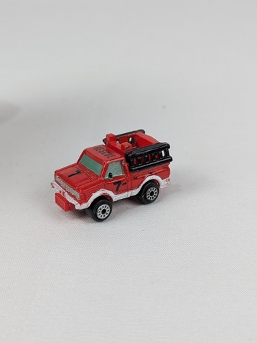 Micro Machine Datsun Red Fire Truck Rescue No. 7 Ladder Truck - Picture 2 of 7