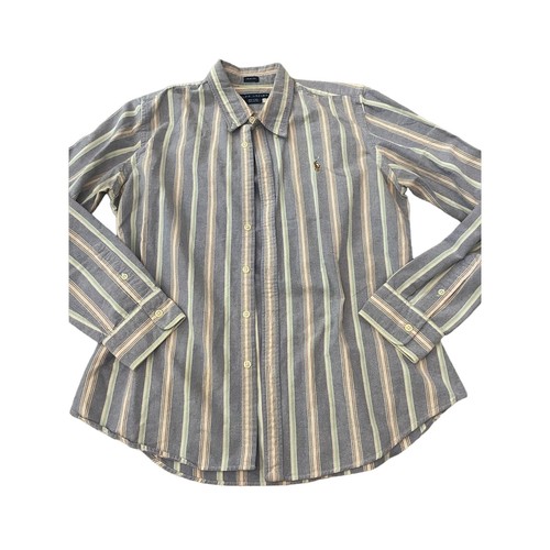 Ralph Lauren Boys Sz 14 Slim Fit Collared Stripe Button Down Shirt