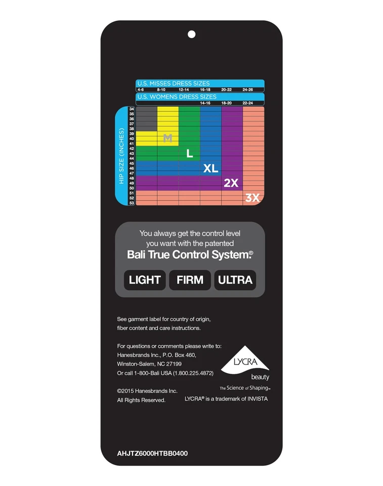 Bali 蕾丝 'N 光滑吊带上衣塑身衣牢固控制上衣背心塑形器 8L12 — 第 3/4 张图片