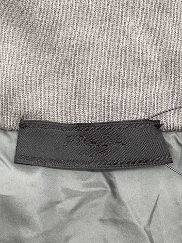 PRADA Zip Hoodie XL Cotton GRY Plain Sjn266 R201 Q86 Used - Imagen 3 de 6