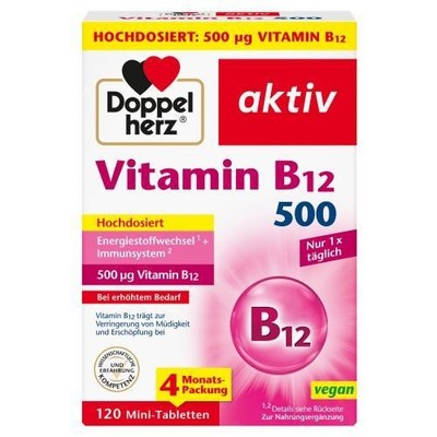 DOPPELHERZ Vitamin B12 500 Tabletten 120 ST
