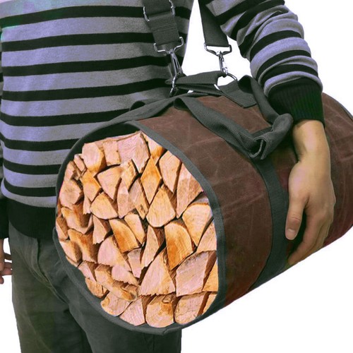 Firewood Wood Carrier Bag Log Camping Outdoor Holder Carry Storage Bag 46*98cm - Picture 2 of 7
