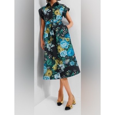 knee length dresses for ladies Black Natural Isidora Midi Shirt Dress main image 0