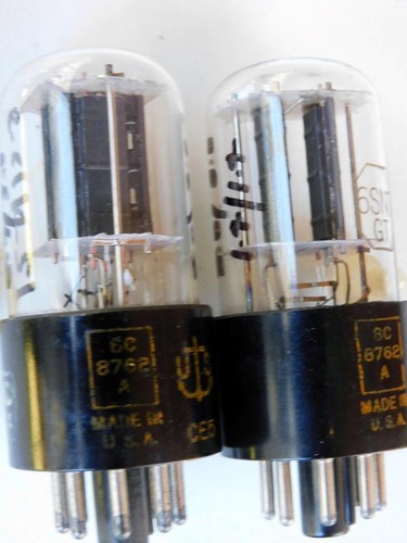 Raytheon, 6SN7GT, VT-231, JAN CRP 1950er Twin Triodes x 2, getestet, Made in USA,
