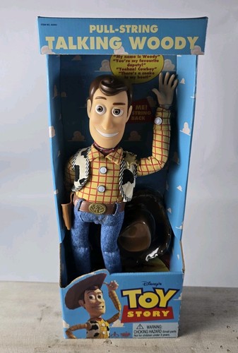 Muñeca leñosa parlante original Disney Toy Story 1995 de colección 16" nueva en caja - Imagen 1 de 20