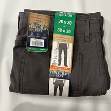 Weatherproof Vintage Men's Flex Utility Pants Relaxed Fit Gray 38x30