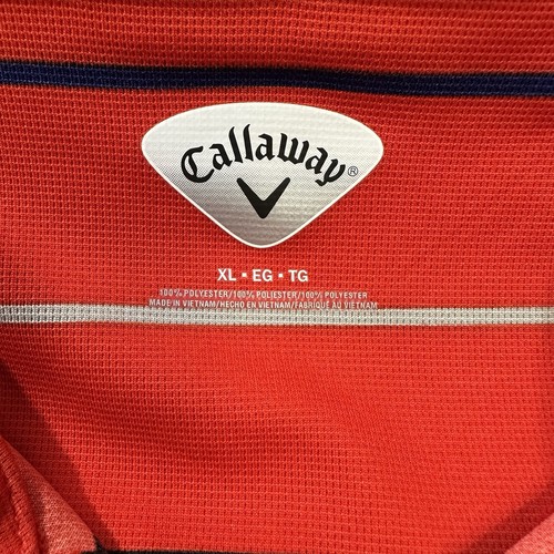 Callaway Golf Performance Polo Red Stripe Mens Size XL - Picture 4 of 6