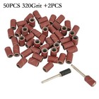 Sand Ring Drum Sanding Bands Sleeves 320 Grit + 2x Mandrels For Rotary Tools