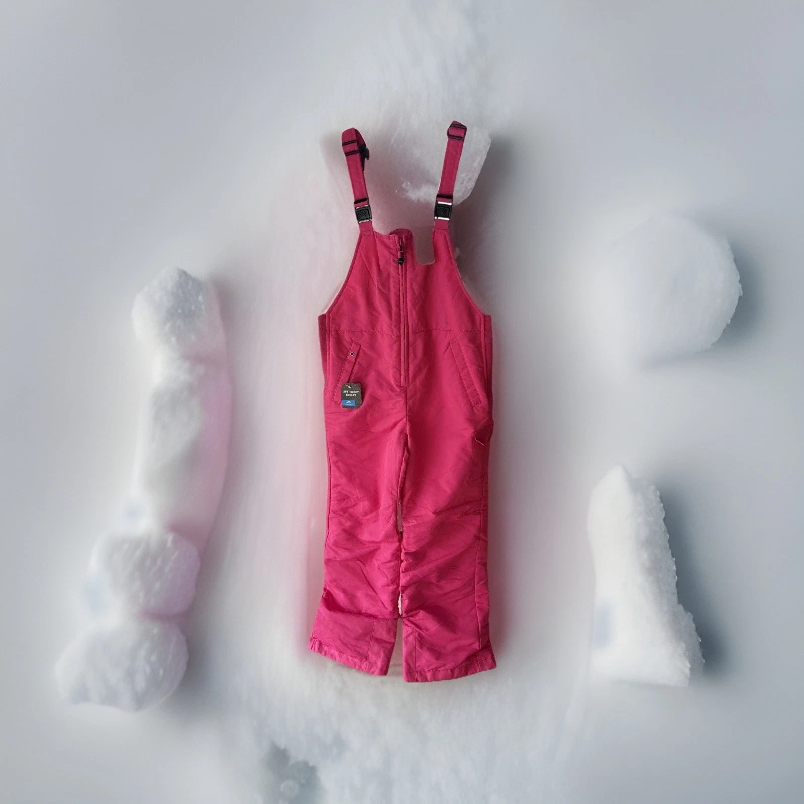 POLAR EDGE Youth L 14/16 Snow Bib Ski Pants Overalls Pink Winter Insulated NWT