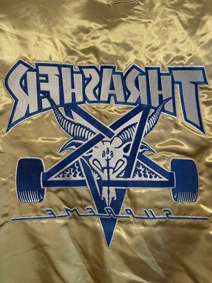 Supreme スラッシャーゴールド サテンジャケット Lサイズ Supreme (FW21) Satin Gold Thrasher Bomber Jacket! Size M