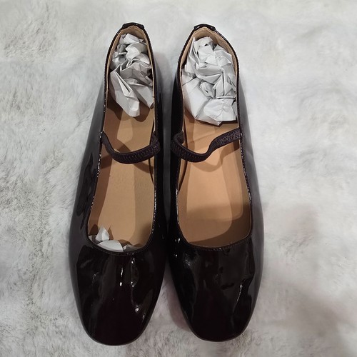 Madewell Greta Ballerinas dunkelpflaume flach Lackleder Damengröße 10 AUSVERKAUFT NEU - Bild 8 von 9