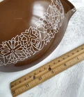 Vintage PYREX 444 Brown Woodland Cinderella large 4 qt mixing/serving bowl!