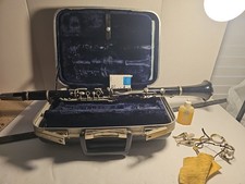 Antique C.C Conn Eagle Trade Mark Wood Clarinet W/Mouthpiece Original Case USA