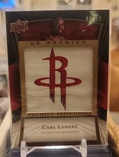 Carl LANDRY 2007-08 UD NBA PREMIER UPPER DECK STITCHINGS SPURS PATCH /25