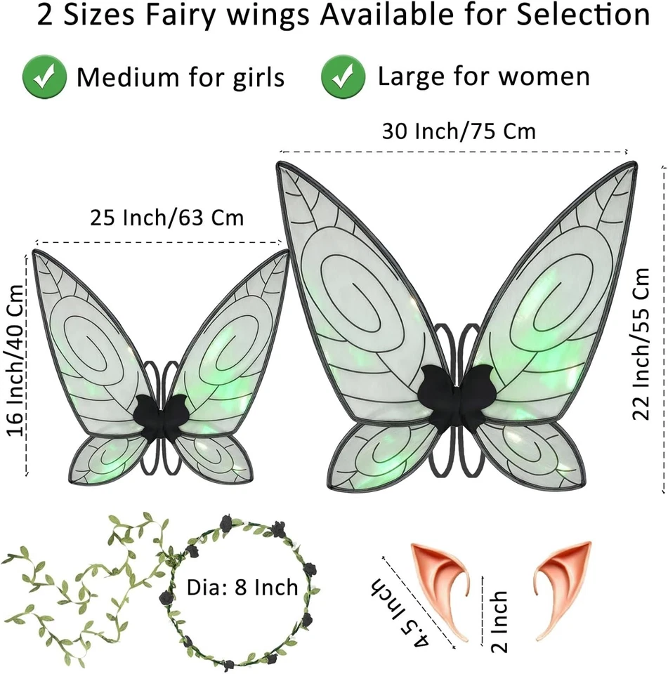 Magical Organza Fairy Wings - Adjustable, Lightweight for Every Fairy Event - Image 4 of 4