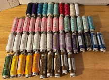 Vintage Lot of 49 Mettler Metrosene Sewing Thread 55yds per Spool Polyester