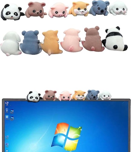 6Pcs Creative 3D Craft Figurine Computer Monitor Decor,Car Central Control...  - Imagen 1 de 7