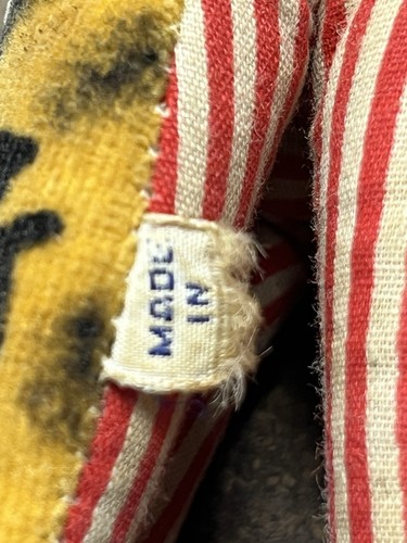 Vintage RAR kleines Cord Plüschtier gestreift Stofftier KITSCHY Sammlerstück - Bild 11 von 12