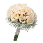 Hochzeit künstliche falsche Seidenrosen Perle Braut Blumen Bekenntnis