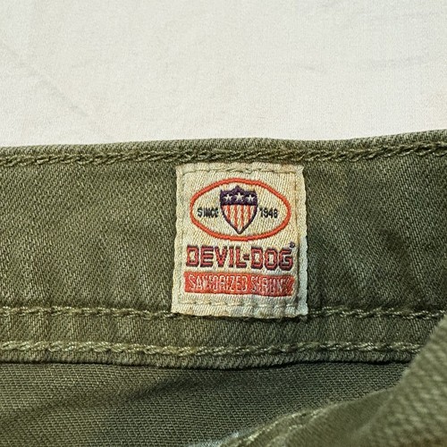 Devil Dog Herren Slim Straight Jeans Grün 36x32 Sanfornised - Bild 9 von 16