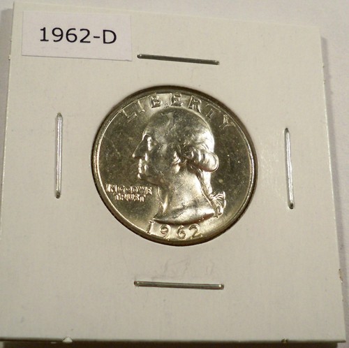 1958 1959-D 1961 1962-D FOUR BU WASHINGTON QUARTERS 0.723 oz SILVER 25c - Picture 6 of 6