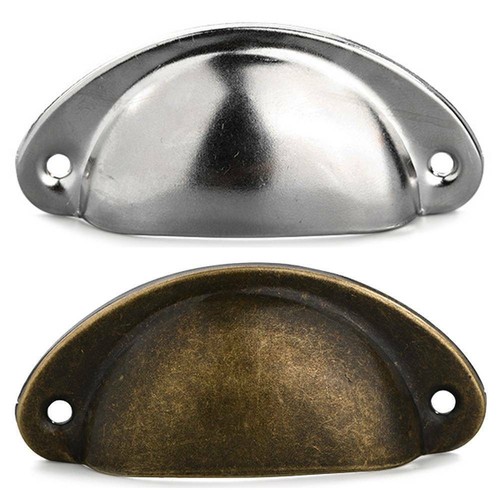 Tirador de concha retro vintage tiradores armario bronce tirador de cajón armario de cocina| - Imagen 7 de 18