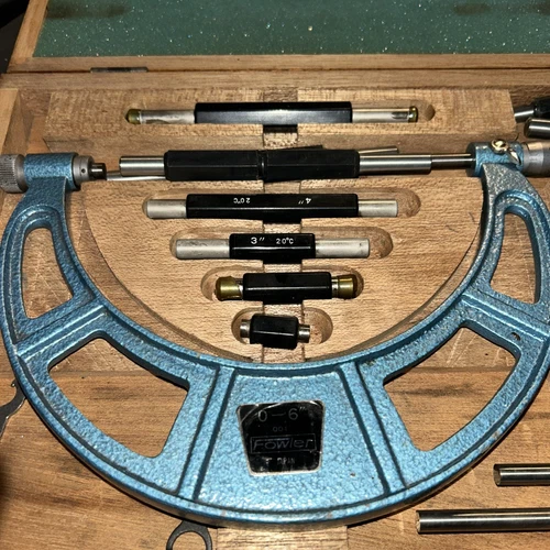 FOWLER -  0-6"" .001" Micrometer Set 52-401-2021 in wood box