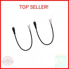 Fancasee 2-Pack RCA Female Plug to Speaker Wire Bare Wire Pigtail Connector Adap