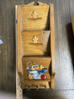 Vintage Hand Painted Wooden Letter Mail Holder Gingerbread Men