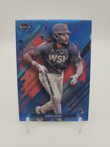 JAMES WOOD - 2025 Topps Finest Rare Sky Blue Refractor /150 Rookie #300 - RC 