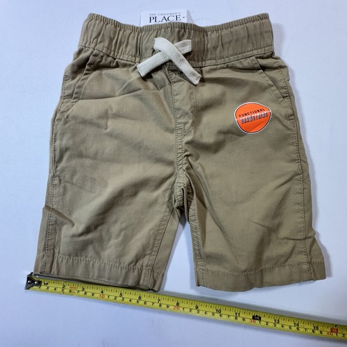 NWT The Children’s Place Boys Size 5 Khaki Drawstring Shorts Casual Cotton - Picture 8 of 9