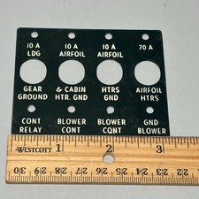 VTG Beech King Aircraft Cockpit Instrument Panel Indicator Switch Panel Replace