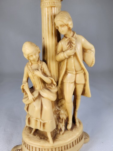 Vintage Candle Holder Centre Piece Gothic Style 27.5cm High Georgian Couple - Picture 2 of 19