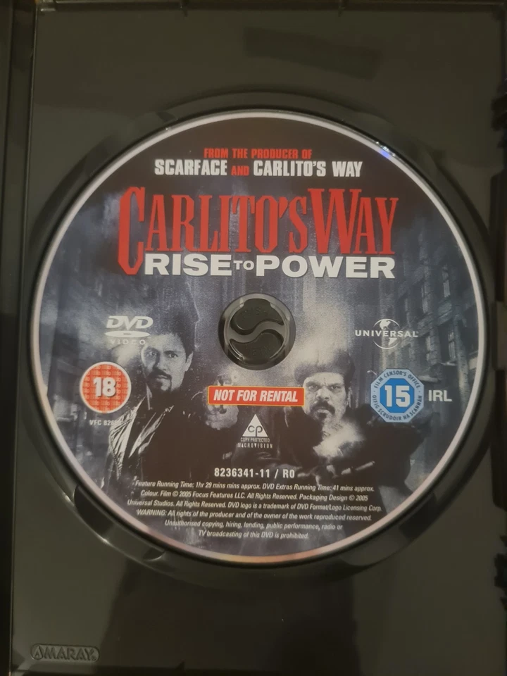 Carlito's Way / Rise To Power (DVD, 2005) Al Pacino P Diddy [Region 2] [UK] 18 - Image 3 of 4
