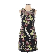 KAREN KANE Size 4 Dress Black Floral Sleeveless