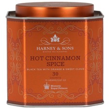 Harney & Sons Hot Cinnamon Spice Tea Tin - Black 30 Count (Pack of 1) 