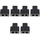  6 PC-Ethernet-Splitter RJ45 Splitter Network Adapter Extender Anschluss