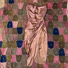 House of CB Brown Asymmetrical Dress Size XS *As-Is* See Description