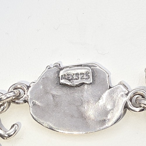 Vintage Mexican Sterling Silver Noah’s Ark Animal Bracelet Toggle 7.5” RARE - Picture 5 of 10