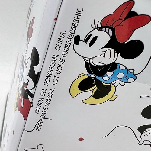 Mickey  Minnie And Friends Kissing Lock Top Canister Square Tin - Bild 6 von 12