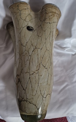 Jozefina Krosno Polish Marble Double Cased Art Deco Large Vase Vintage 1980's. - Picture 2 of 6