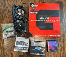 10GB Home Server Bundle: I7-8700k, ASRock Mobo 10gb, 32GB RGB Ram, Liquid Cooler