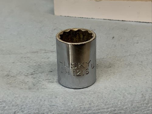 Husky CM-1216, 1/2in.   1/4 Drive 12pt. Socket, -marked- USA - Picture 1 of 7