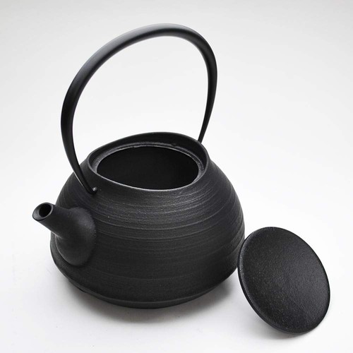 Nambu ironware: Ichido iron kettle hakeme 1L [black finish] [IH cooker compatibl - Picture 4 of 6