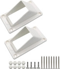2PCS  2" X 3 1/2" Stair Rail Handrail Vinyl Bracket Kit, Vinyl Fence Brackets, F