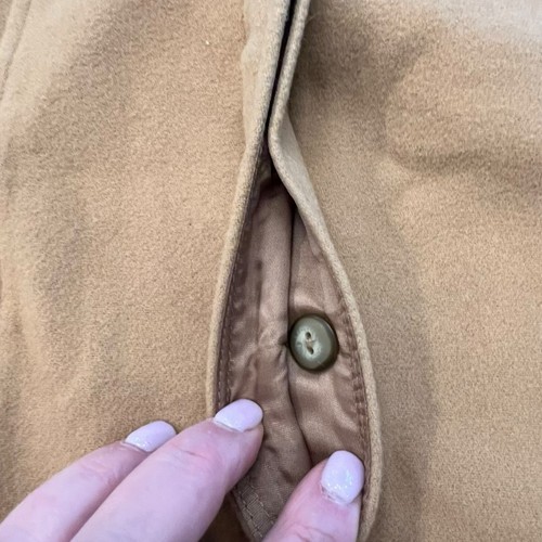 Liz Sport Claiborne Vintage Wool Blend Short Coat Tan Petite Large NEW $140 - Picture 6 of 20