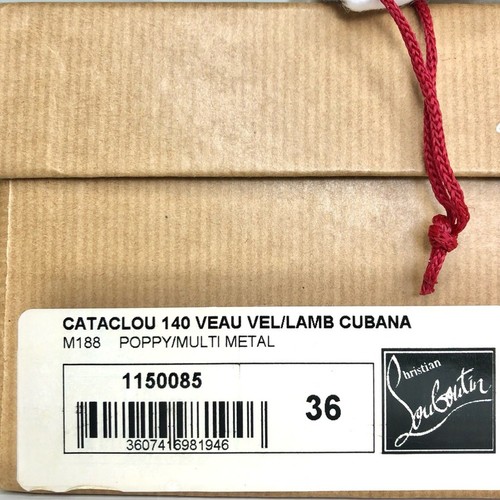 Christian Louboutin Cataclou 140 Cubana Wedge Espadrille Nieten Sandalen 36 - Bild 13 von 13